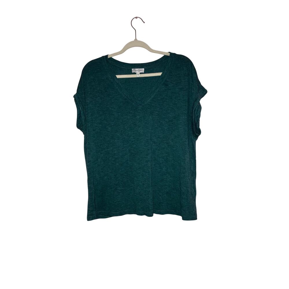Jessica Simpson Green V-neck Top Size XL